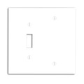 Leviton Wallplates 2 Gang 1 Tgle 1Blank Wlplt Midway Ivory 80506-I